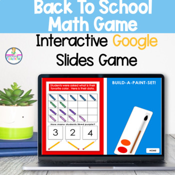 Preview of K-2  Math Google Slides Game Back To School Themed