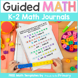 K-2 Math Journal Prompts - Guided Math Templates - Numbers
