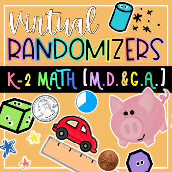 Preview of K-2 Math-Measuring, Time, Geometry Virtual Randomizer Videos | Distance Learning