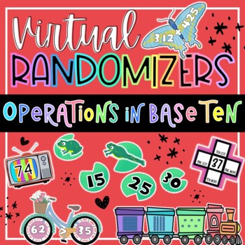 Preview of K-2 Math - Operations in  Base Ten Virtual Randomizer Videos | Distance Learning