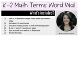 K-2  Math Vocabulary Words