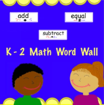 Preview of K-2 Math Word Wall