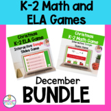K-2 Math and ELA Google Slides Bundle Christmas Theme