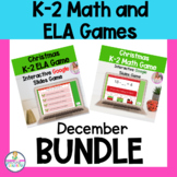 K-2 Math and ELA Google Slides Bundle Christmas Theme | Di