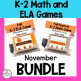 K-2 Math and ELA Google Slides Bundle Fall Theme