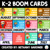 ***GROWING BUNDLE*** K-2 Monthly Themed Boom Cards - YEAR 