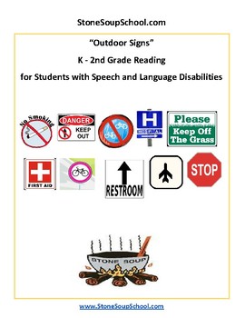 Preview of K- 2: Outdoor Signs for Speech/ Language Challenged