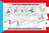 K-2 Puerto Rican Heritage Week Worksheets - San Germán Foundation