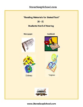 Preview of K- 2: Reading Materials- Purpose for Hard of Hearing