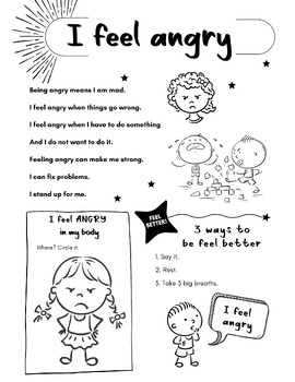 K-2 SEL Activity: Feeling ANGRY by SEL Solutions | TPT