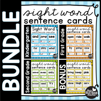 Preview of K-2 Sight Word Sentences BUNDLE