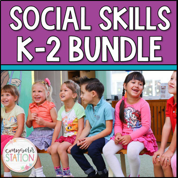 Preview of Social Skills Lessons & Activities for Kindergarten, 1st, & 2nd Grade Counseling