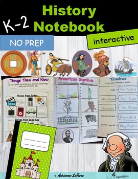 Preview of K-2 Social Studies: History Unit for Interactive Notebooks