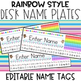 Student Desk Name Tags | Rainbow Name Plates