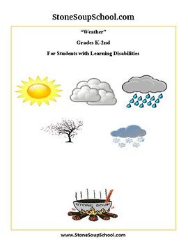 Preview of K - 2 Weather for Students with Learning Challenges