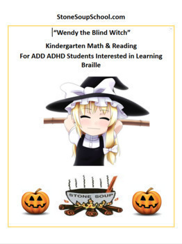 Preview of K- 2, Wendy the Blind Witch, Halloween for students with ADD/ ADHD