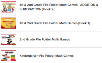 Preview of K - 2nd Grade File Folder Math Games BUNDLE