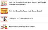 K - 2nd Grade File Folder Math Games BUNDLE