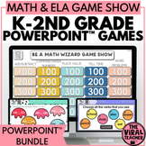 K - 2nd Grade Math and ELA Review Game Show for End of the