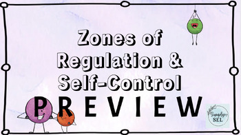 K-2nd Zones of Regulation & Self-Control by Simply SEL | TPT