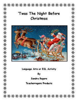 Preview of K-3 Poetry Illustration: 'Twas The Night Before Christmas (CCSS Aligned)