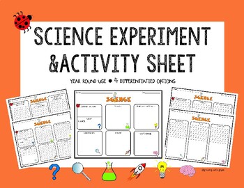 Preview of K-3 Science Observations/Activity Recording Sheet (Differentiated)