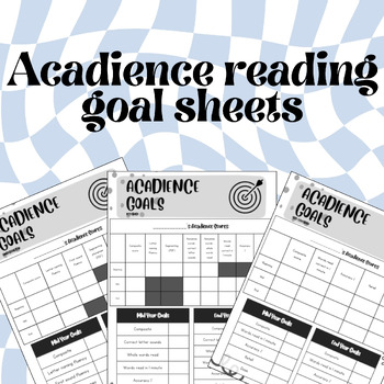 Preview of K-5 Acadience reading student goal sheet