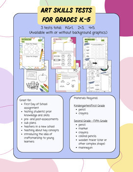 Preview of K-5 Art Skills Assessment