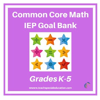 Preview of K -5 Common Core Math IEP Goal Bank