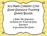 K-5 Common Core Math Track Sheets Bundle
