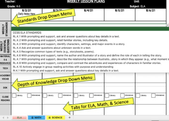 standards toolbox lesson planner