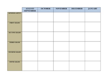 Preview of K-5 Curriculum Template