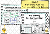 K-5 General Music FULL Curriculum & Word Wall Cards BUNDLE