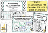 K-5 General Music FULL Curriculum, Word Wall & Song Lists BUNDLE!