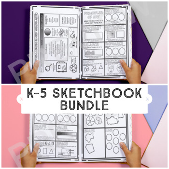 Preview of K-5 Interactive Sketchbook Bundle