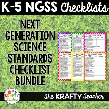 Preview of NGSS Checklists Bundle - Next Generation Science Standards K-5 School License