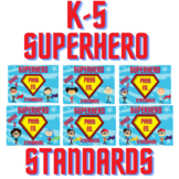K-5 National PE Standards Superhero Bundle