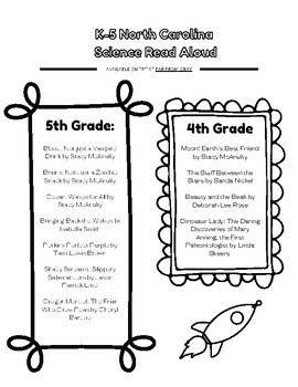 Preview of K-5 Science and STEM Read Alouds: North Carolina Grade bands