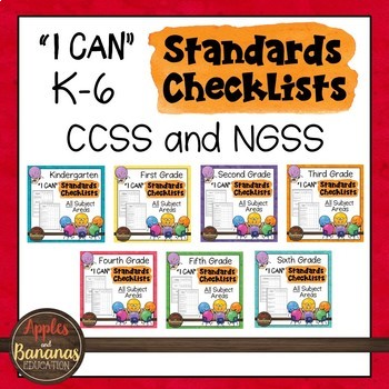 Preview of K-6 Standards Checklists for All Subjects  - "I Can" Bundle