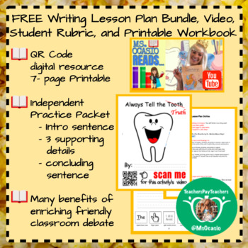 Preview of K-5 Writing 5-Day Telling the Truth Lesson Plan + Video