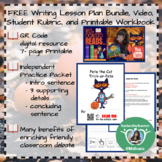 K-5 Writing Pete the Cat Halloween Lesson Plan+ Video Reso