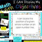 K-5th | Learning Objective Display | All MATH |  Sea Creat