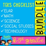 K-5th TEKS Checklist BUNDLE