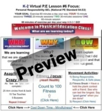 K-5th Virtual/Classroom P.E. Lesson Plan Bundle (16 Lessons)