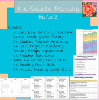 Preview of K-6 Guided Reading Binder Bundle