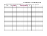 K-6 Guided Reading Class Progress Monitoring