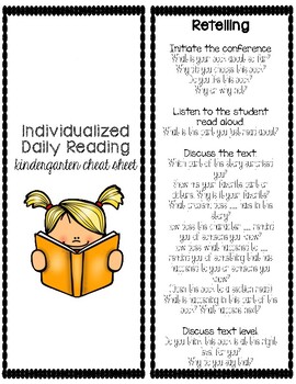 Preview of K-6 Individualized Daily Reading Conference Prompts (for use with IDR)