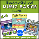 K-6 Music Basics Rhythm, Movement, and 4 Voices BUNDLE for