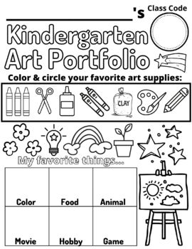 End of the Year Art Portfolio PreK-5th by My Kinder Universe
