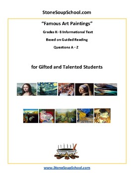 Preview of Guided Reading A-Z: Famous Art Paintings for Gifted/Talented Students